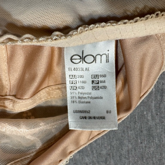 Elomi Tan Full Coverage Bra with Lace Detailing - Picture 4 of 4
